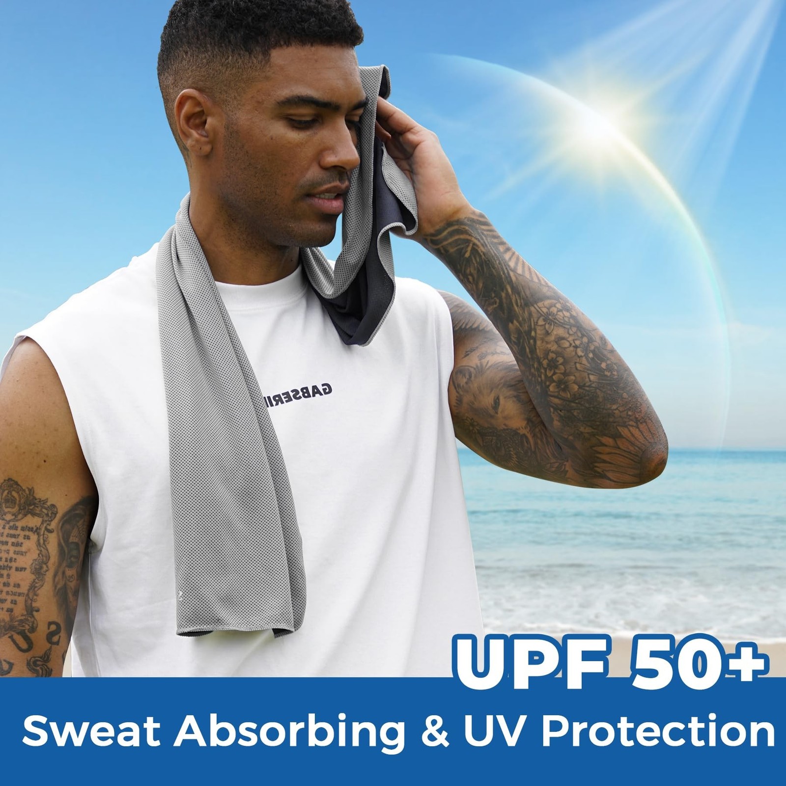 Sukeen Cooling Towels 6 Pack (40″x12″), Cooling Towels for Neck and Face, Qui…