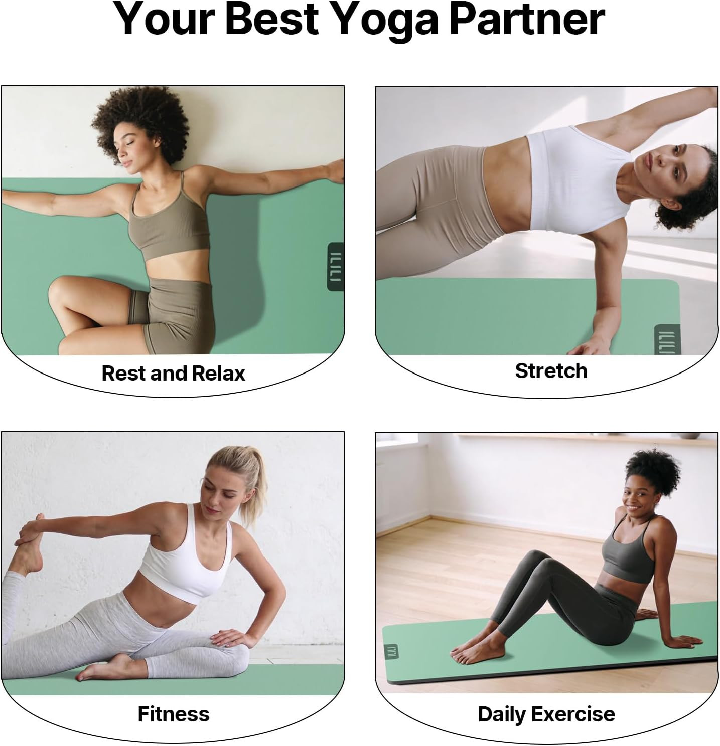 Yoga Mat 10Mm Thick, Suede&Tpe Exercise Mat, 76″L*28″W Extra Long, 0.4 Inches So