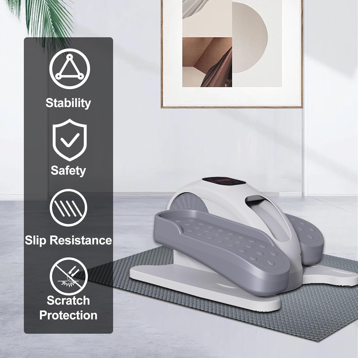 Non-Slip Mat, Apply to Under Desk Elliptical Peddler While Sitting, Perfect f…