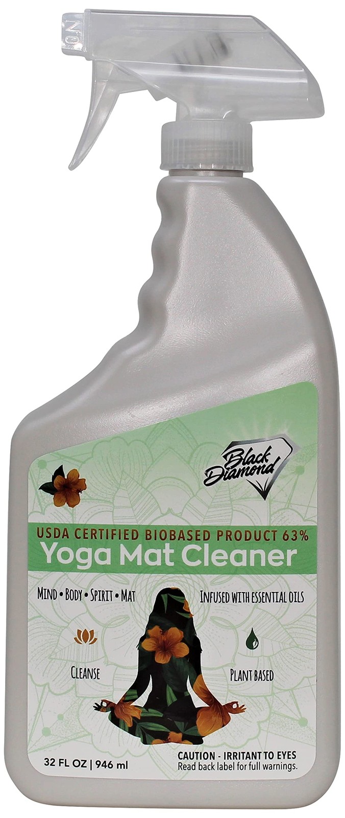 Yoga Mat Spray Cleaner: USDA Certified BIOBASED- Essential Oils, Safe for All…