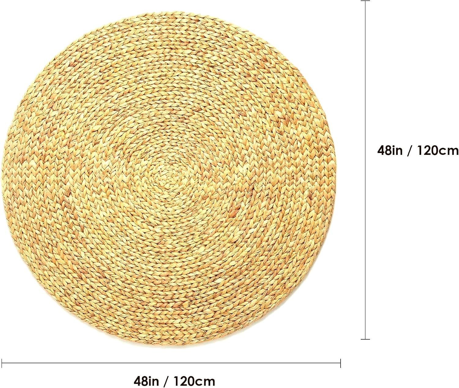 Eco-Friendly Water Hyacinth Meditation Mat | Non-Slip Fitness Rug