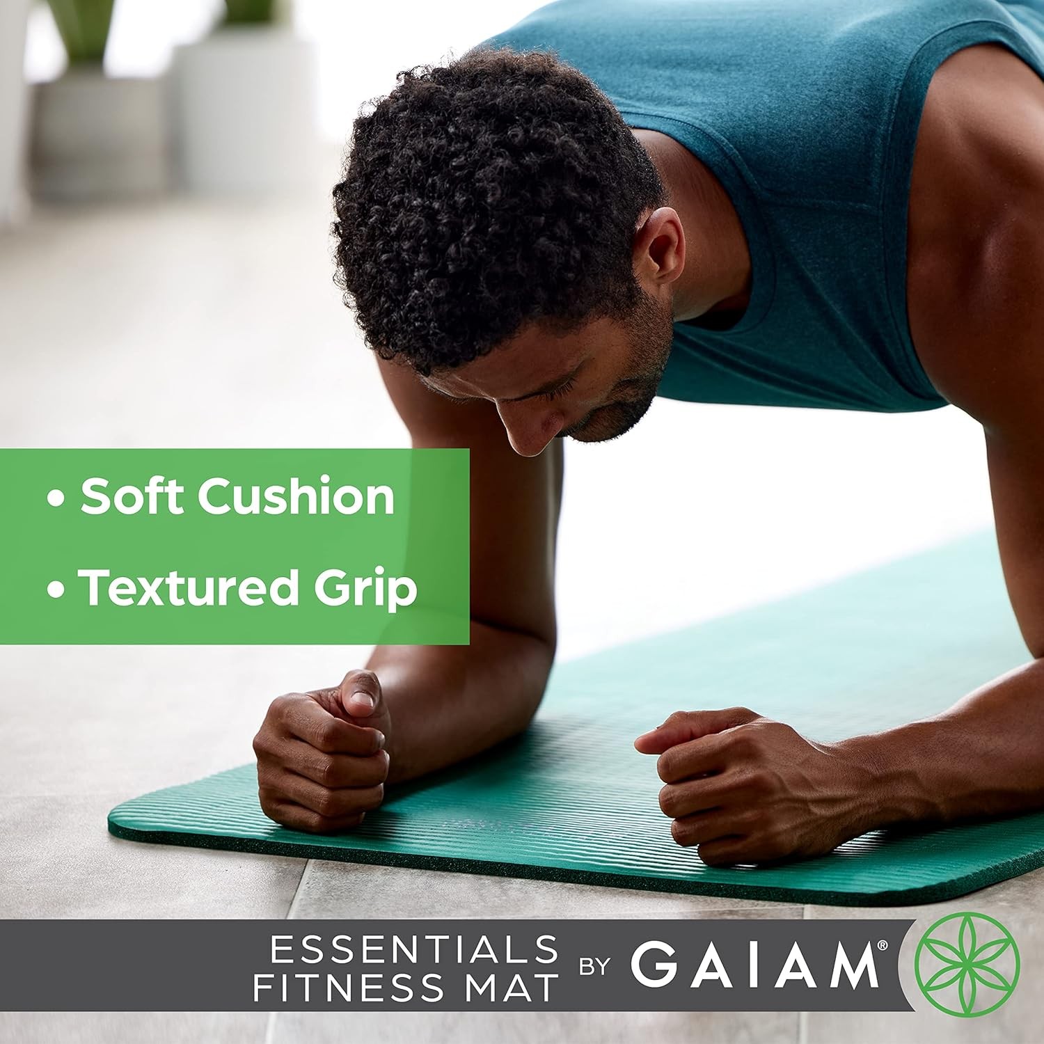 Gaiam Gaiam Essentials 2/5″ Thick (10mm) Yoga & Pilates, Fitness & Exercise Mat