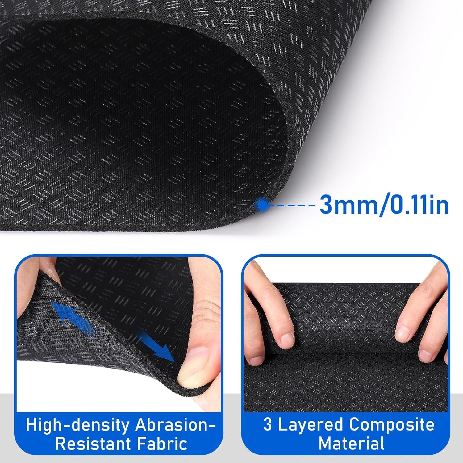 Stability & Protection: Double-Sided Exercise Mat for Under Desk Ellipticals