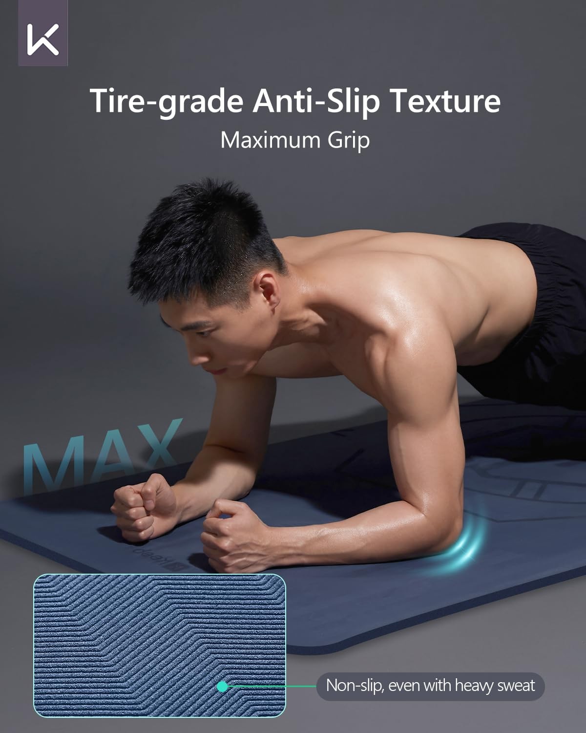 Large Yoga Mat 79″x39″ for Men, 7mm Extra Thick & Oversized Exercise Mat, Non…