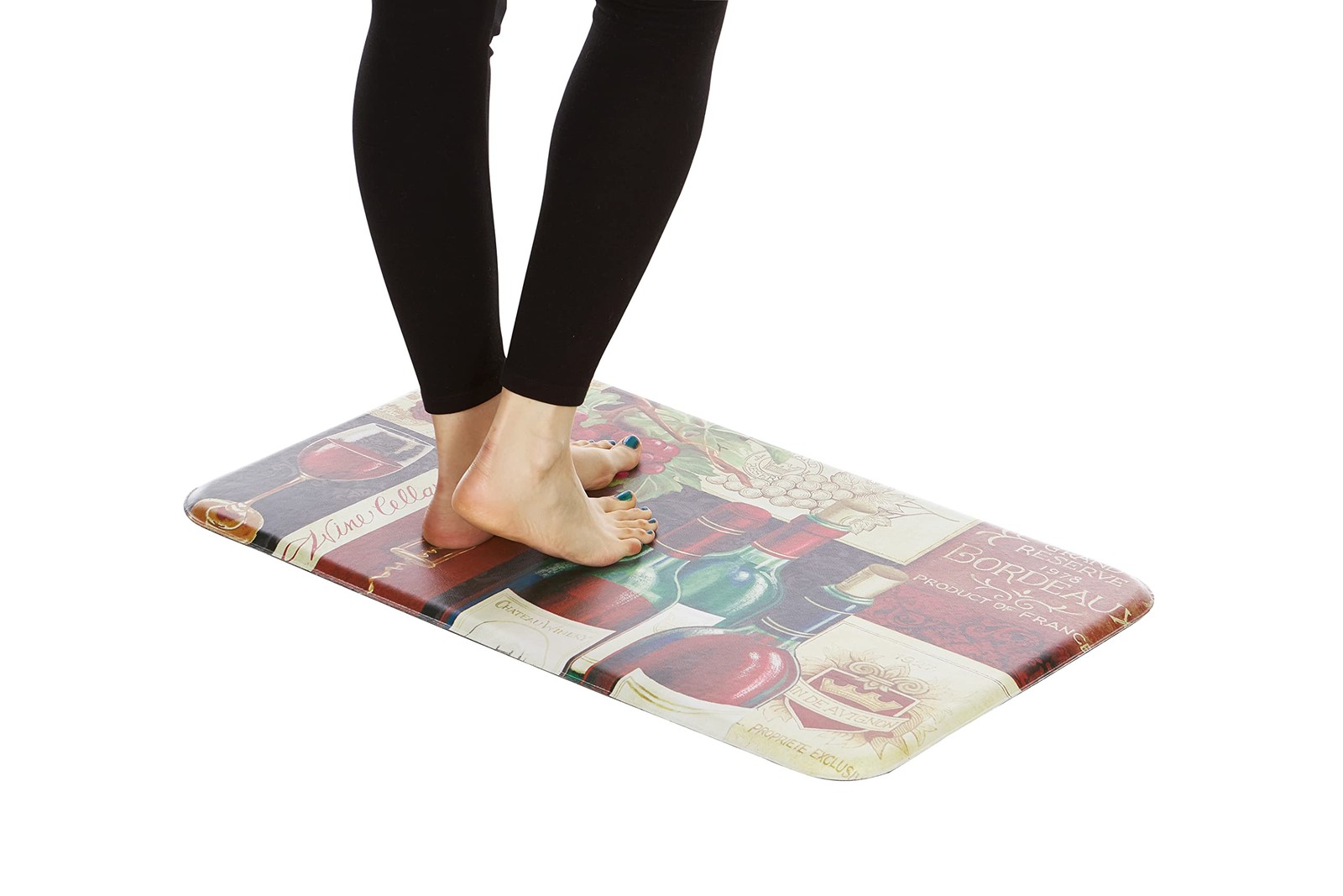J&V TEXTILES Anti Fatigue Cushioned Comfort Mat, 18″ x 30″, Favorite Reds