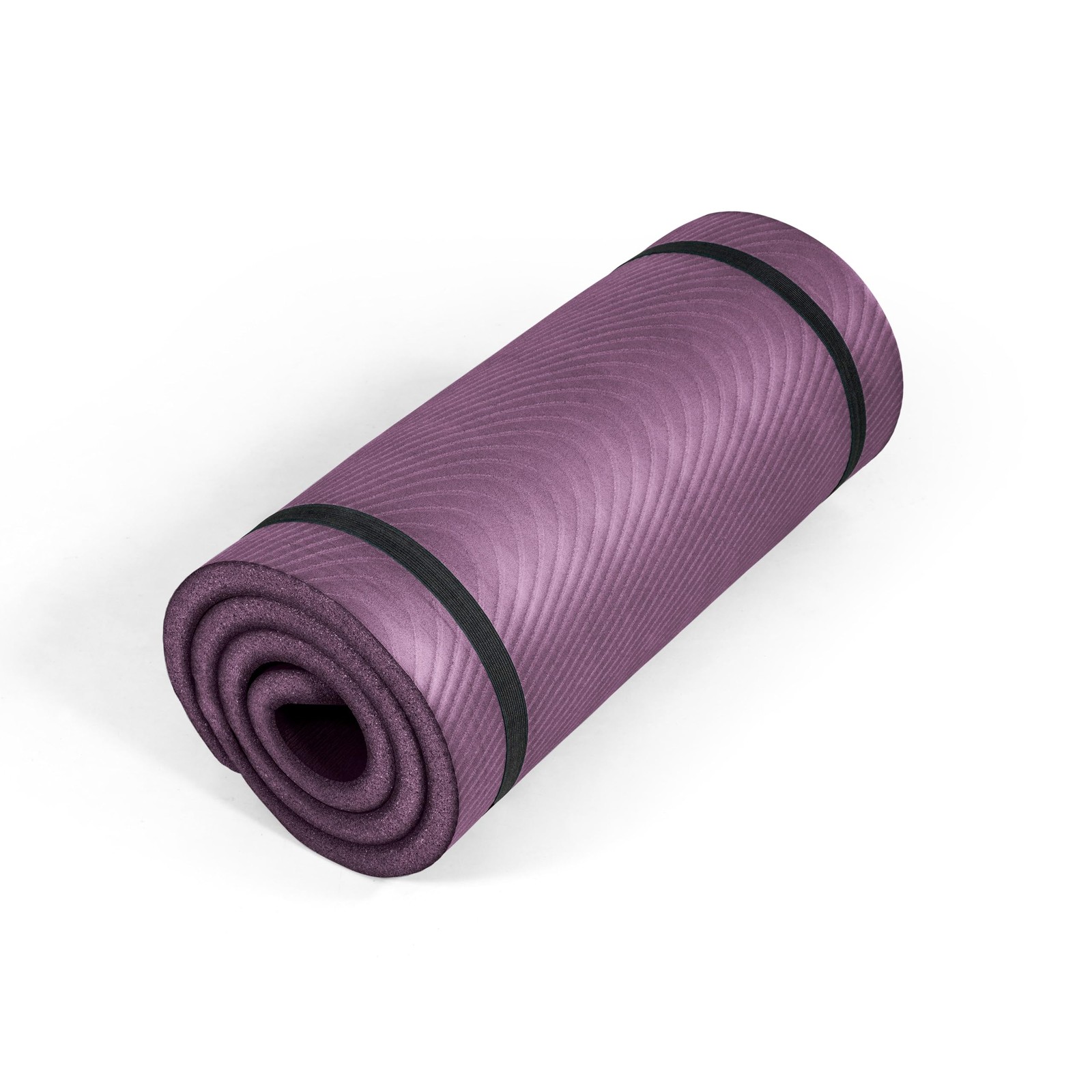 Premium Extra Thick 1-Inch High Density Exercise Mat with Carry Strap – Non-S…