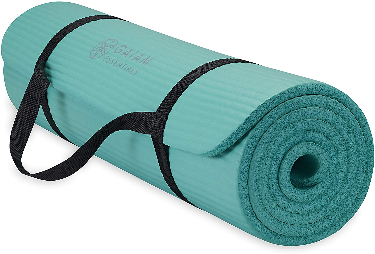 Gaiam Yoga Mat, Pilates & Exercise Mat, Thick 2/5″ (10Mm) Workout Mat with Easy-