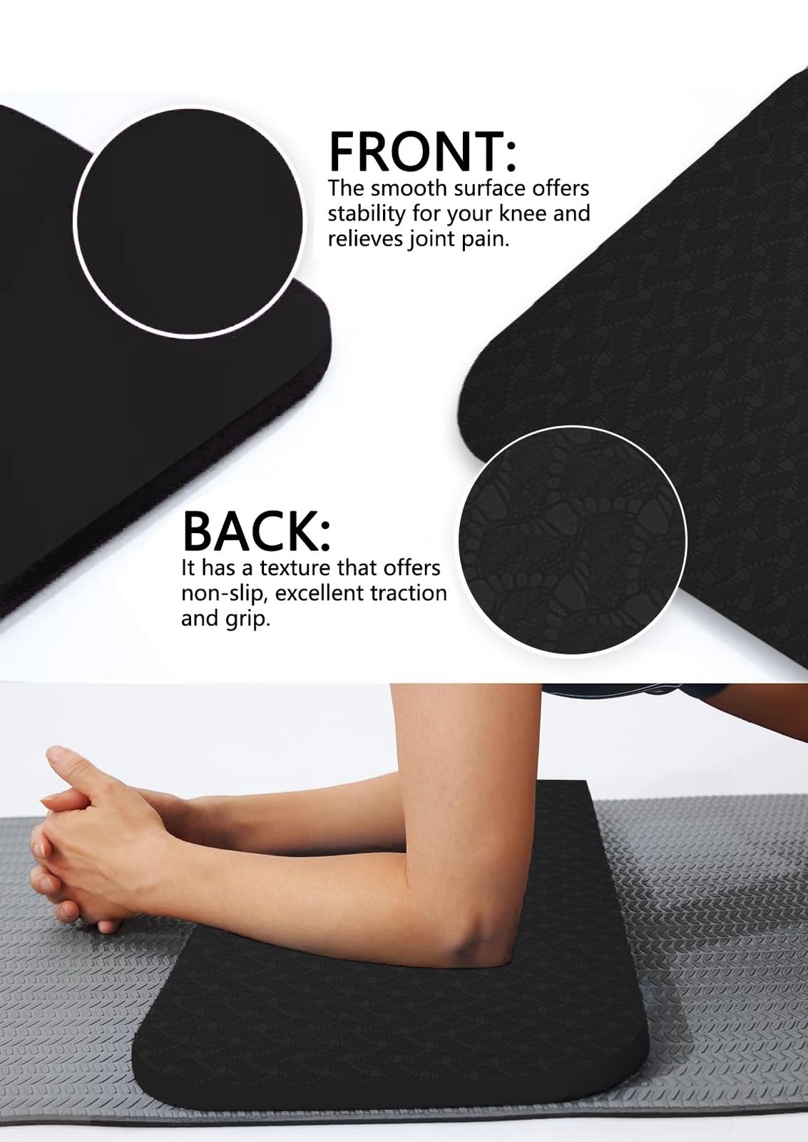Yoga Knee Support Pad 6 PCS Foam Cushion Pilates Exercise Kneeling Mat
