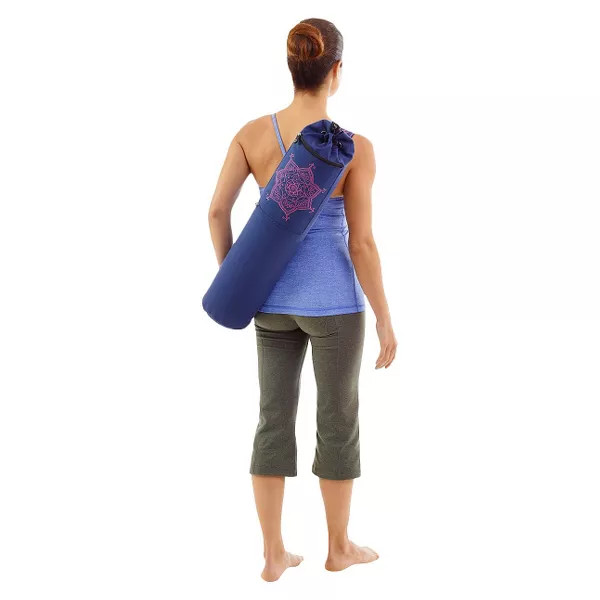 MERRITHEW PILATES & YOGA CANVAS MAT BAG – PURPLE
