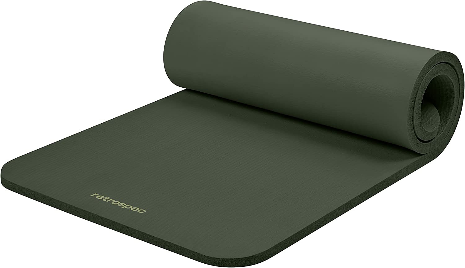 Solana Yoga Mat 1″ Thick W/Nylon Strap for Men & Women – Non Slip Exercise Mat f