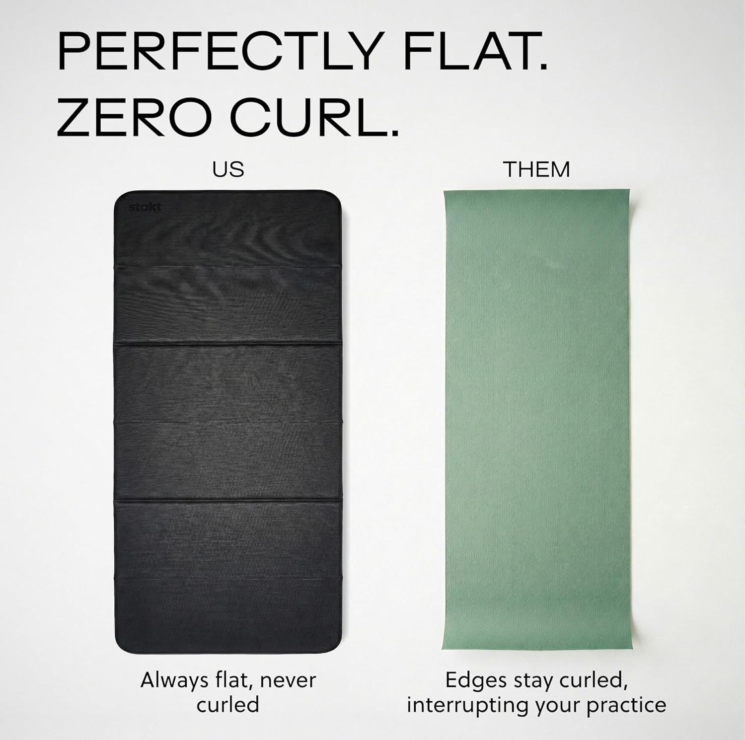 Foldable Yoga Mat Pro, 2 in 1 with Premium Textured Grip, Non Slip, Folding Exer