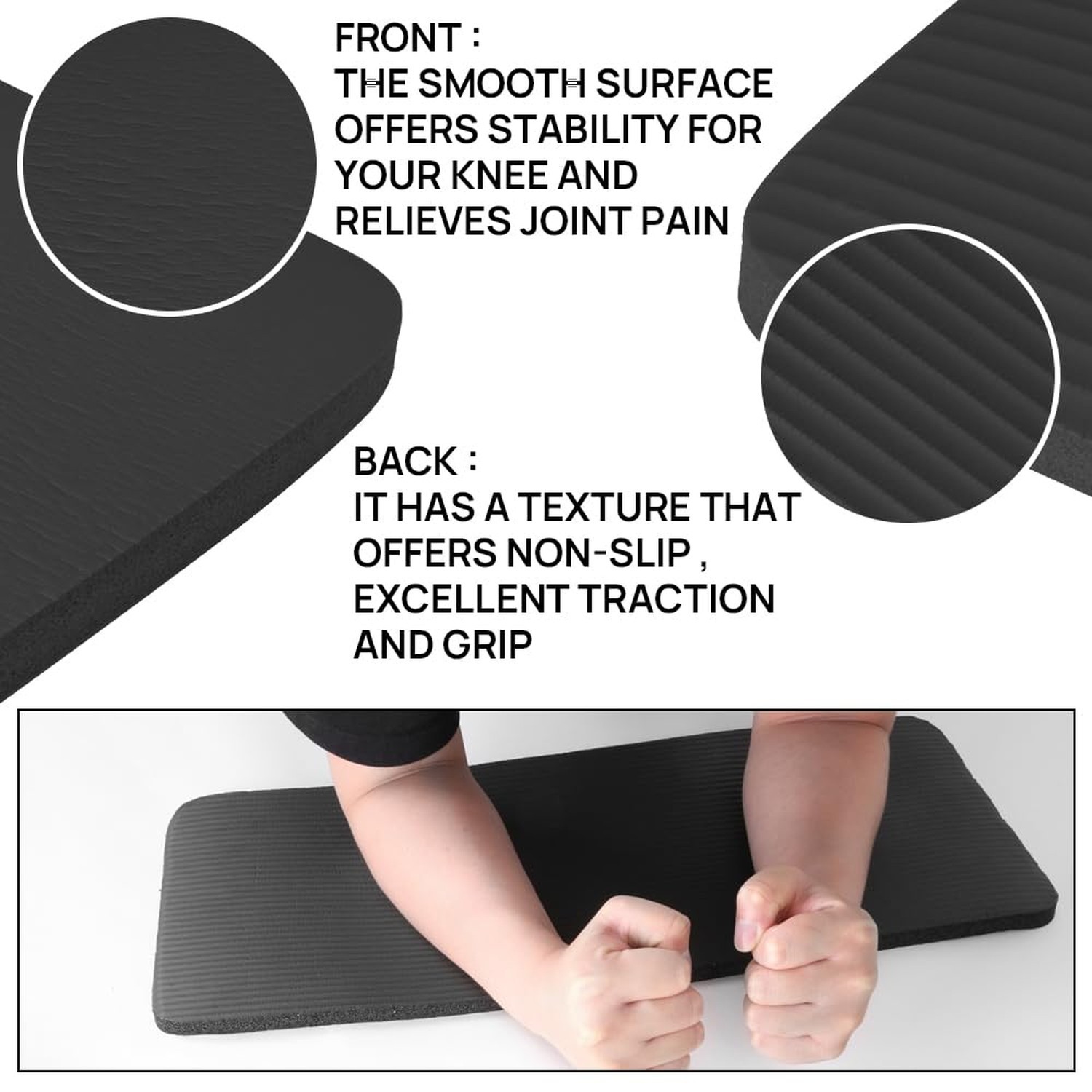 JBM Thick Yoga Knee Pad Cushion Non-Slip Floor Exercises Knee Pad for Yoga Pl…