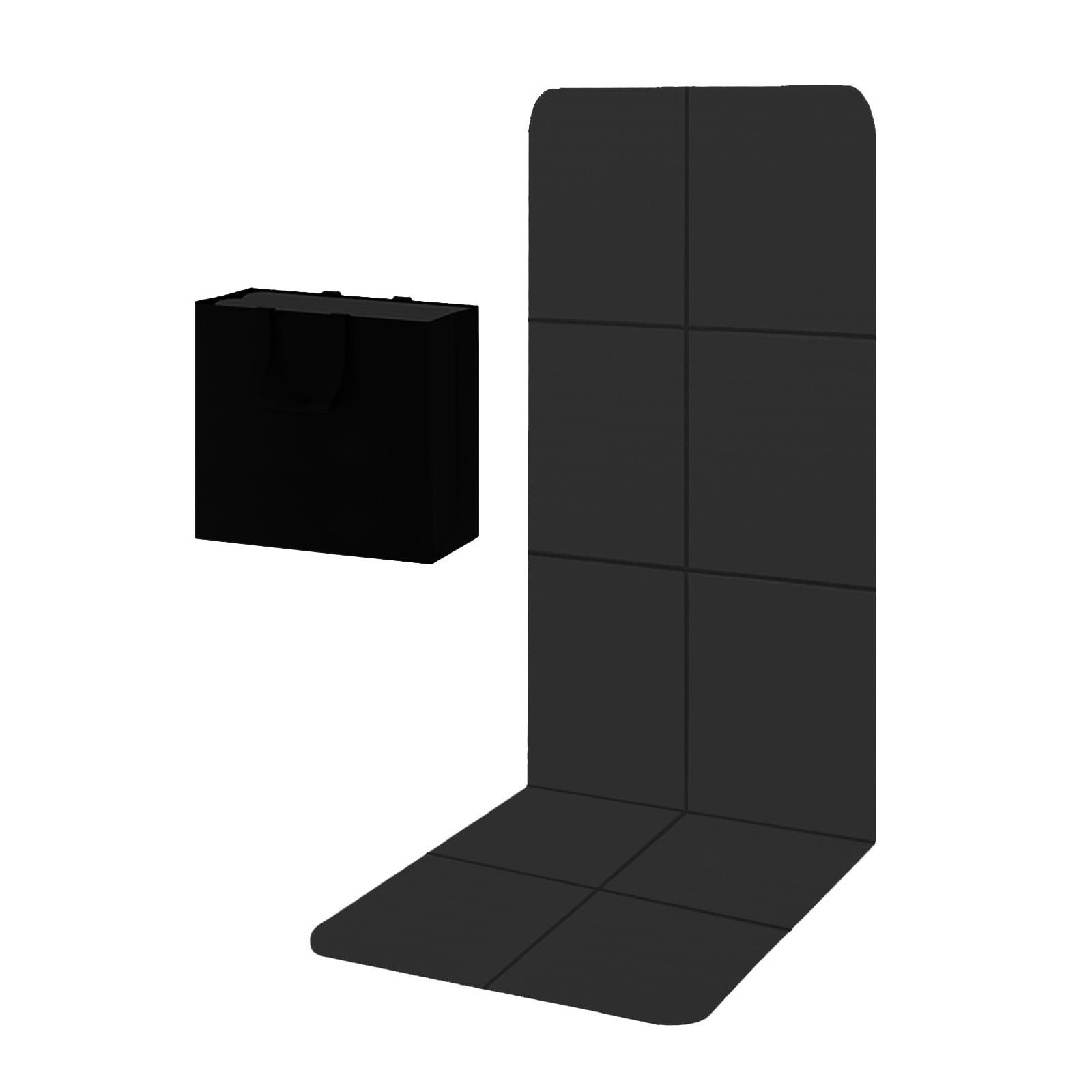 Black TPE Non-Slip Foldable Exercise Mat, 1/4″ Thick, Perfect for Pilates, Ou…