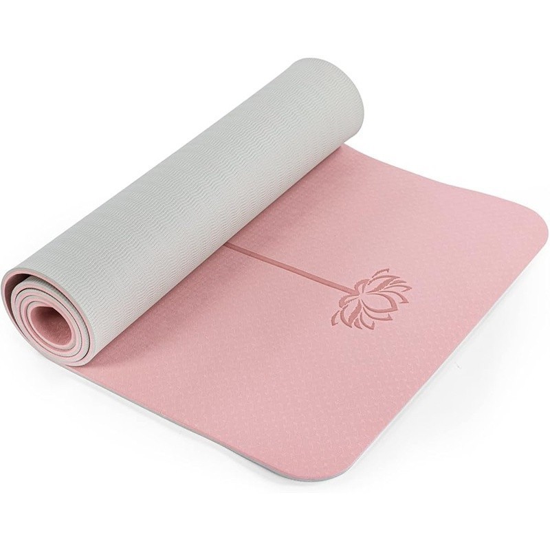 Eco-Friendly TPE Yoga Mat Double Non-Slip Design W/ Carry Strap & Storage Bag US