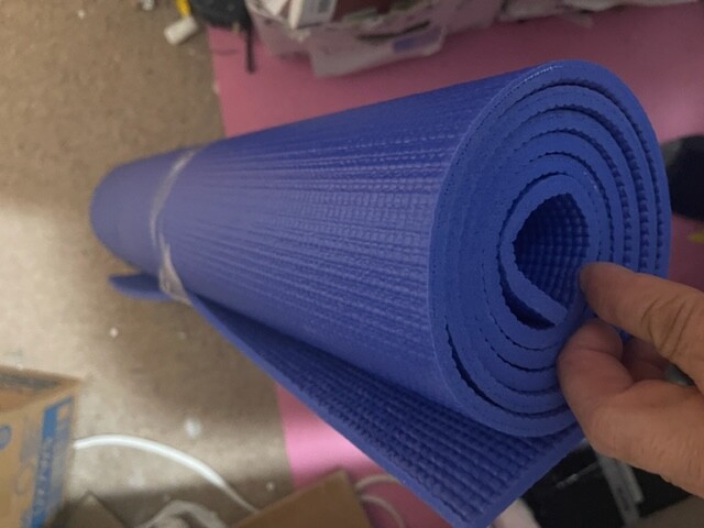 USED Yoga Mat 1/8″ D x 24″ W x 66″L , Blue (S)