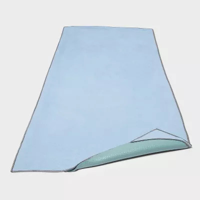 ALL IN MOTION YOGA TOWEL, SPORTS EXERCISE MAT, RECYCLED MATERIAL – BLUE