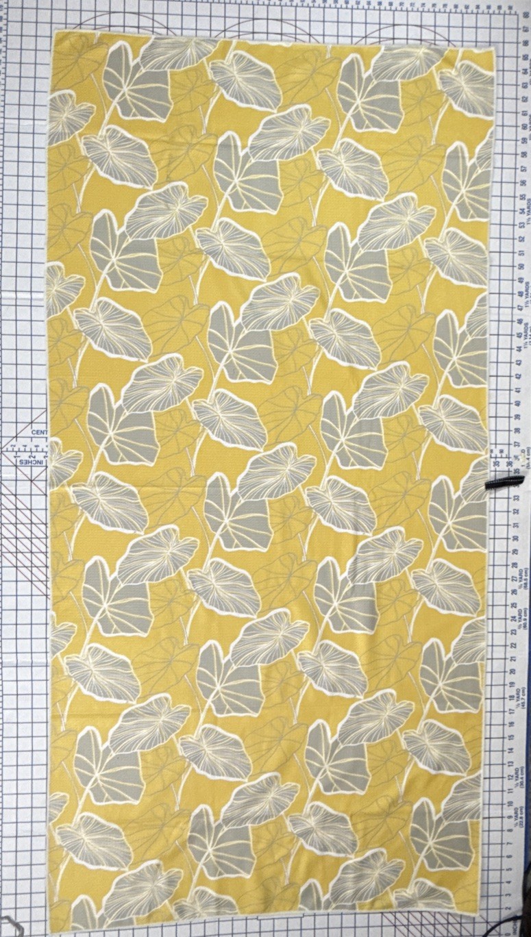 Fighting Eel Yoga Mat Towel 31×63 Mustard Botanical Non-Slip