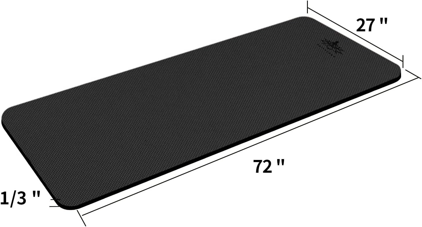 Estera gruesa de la yoga de la TPE 72″ x 27″ estera amistosa del ejercicio de Ec