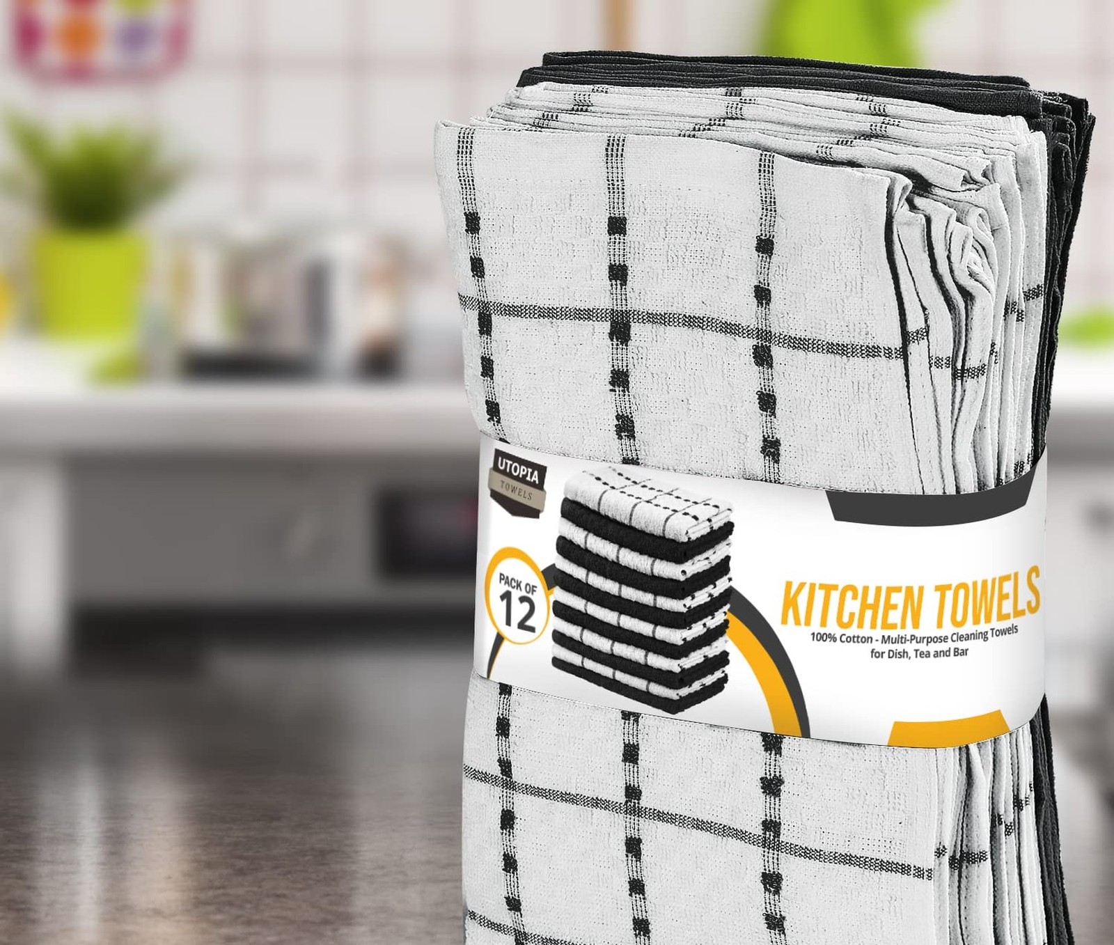 Utopia Towels – Kitchen Towels 12 Pack, 15 x 25 Inches, 100% Ring Spun Cotton…