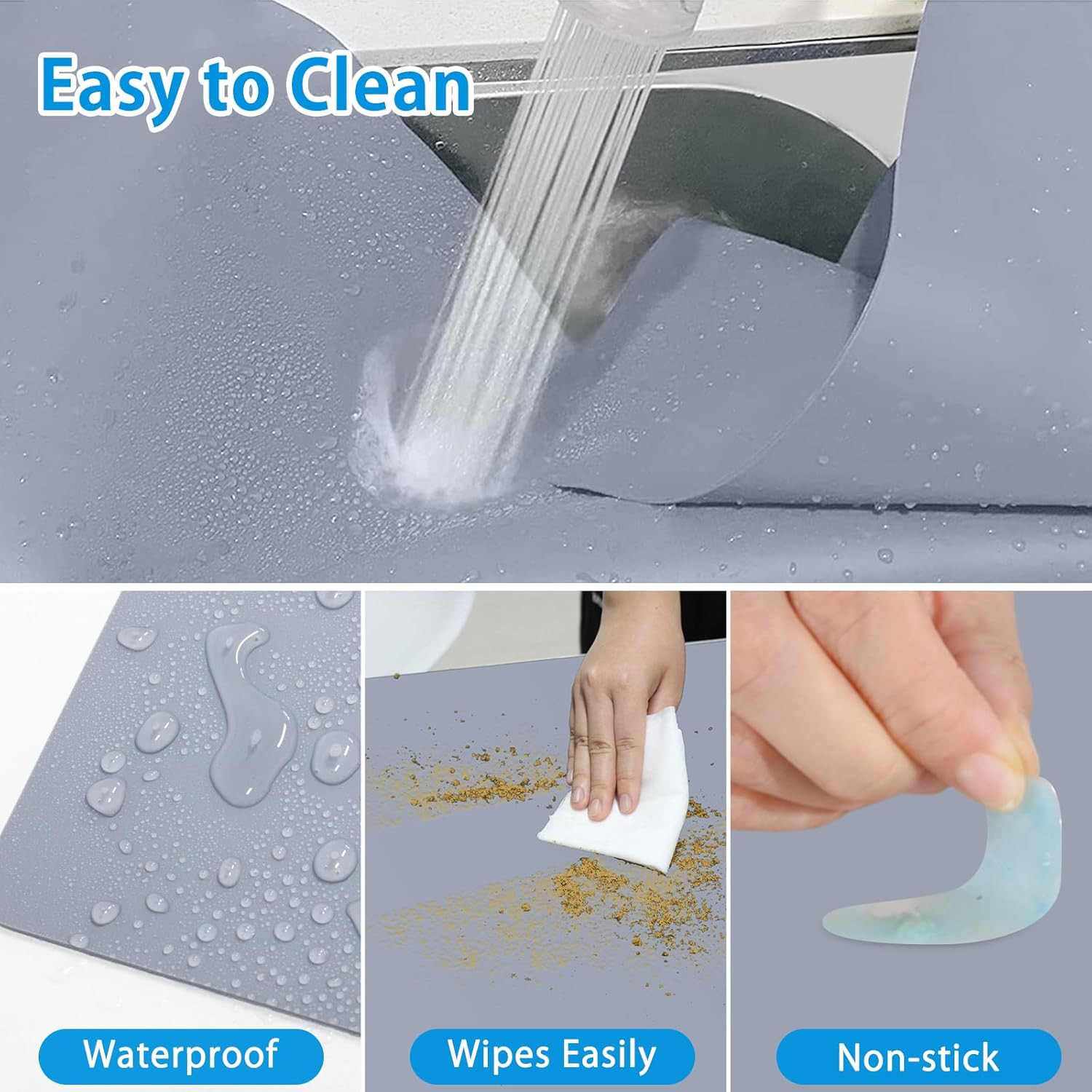 Extra Large Silicone Mat 78.74”X19.69”X0.08”, Multipurpose Silicone Mat Thick He