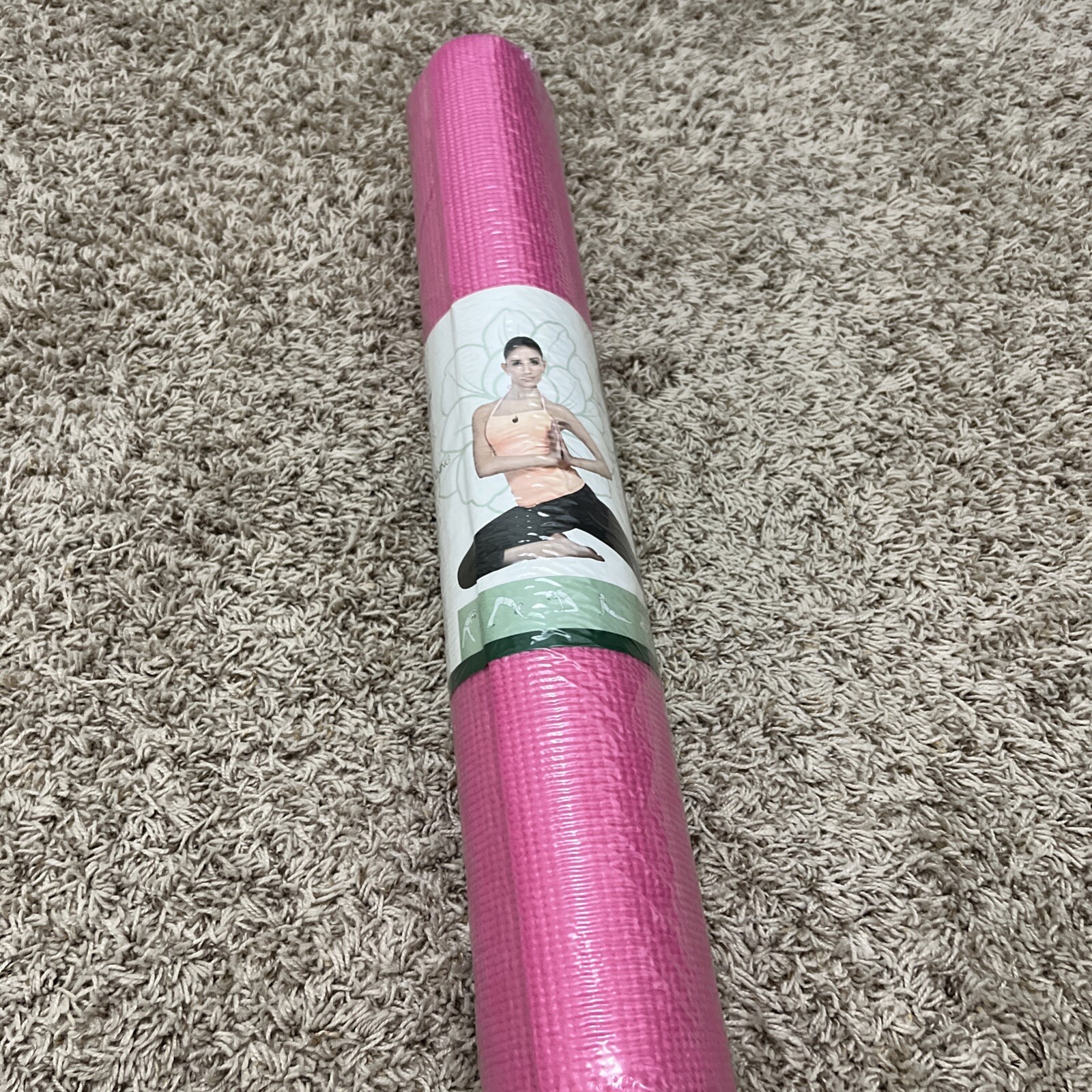 Gaiam Classic Yoga Mat 3MM Lakeside Pink Lightweight Portable Non-Slip