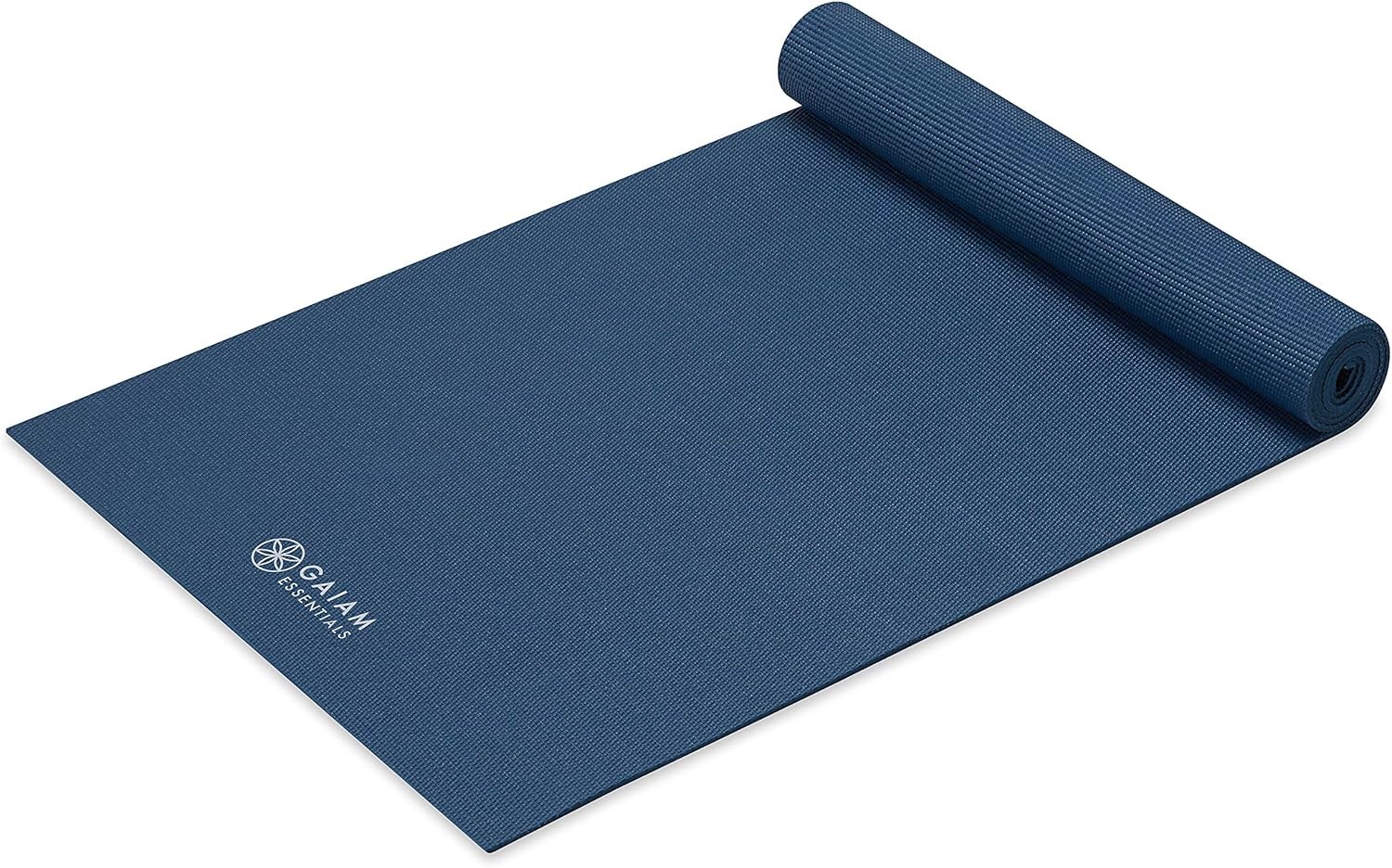 Gaiam Essentials 1/4″ Thin (6mm) Yoga & Pilates, Fitness & Exercise Mat with Eas
