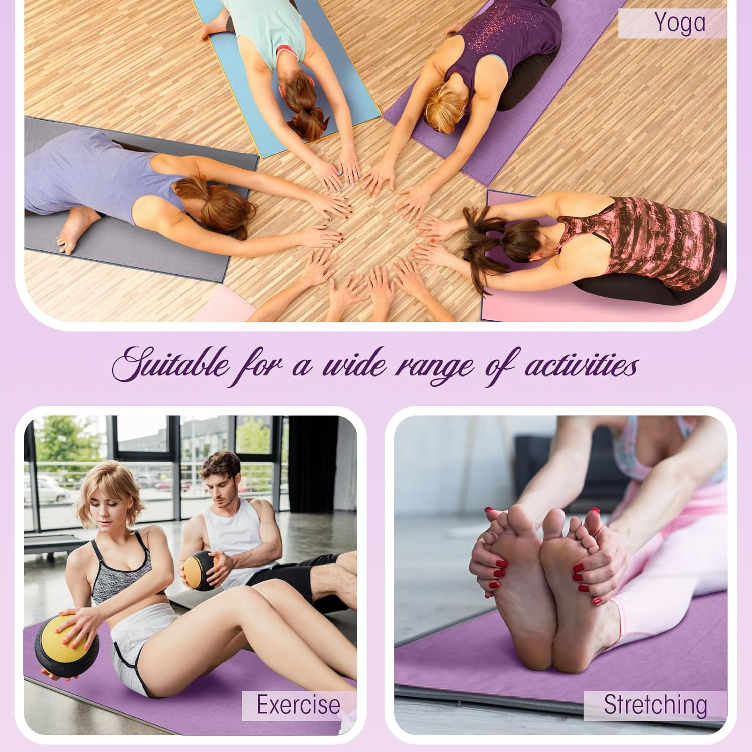 toallas de microfibra para yoga tapete antideslizante super absorbente juego 4pz