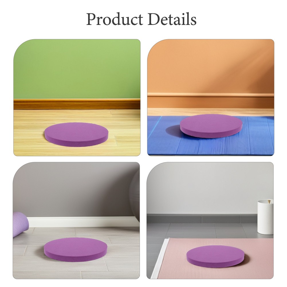 4Pcs Durable Yoga Kneeling Mat Set Purple Tpe Soft Knee Pad for Home Exercise