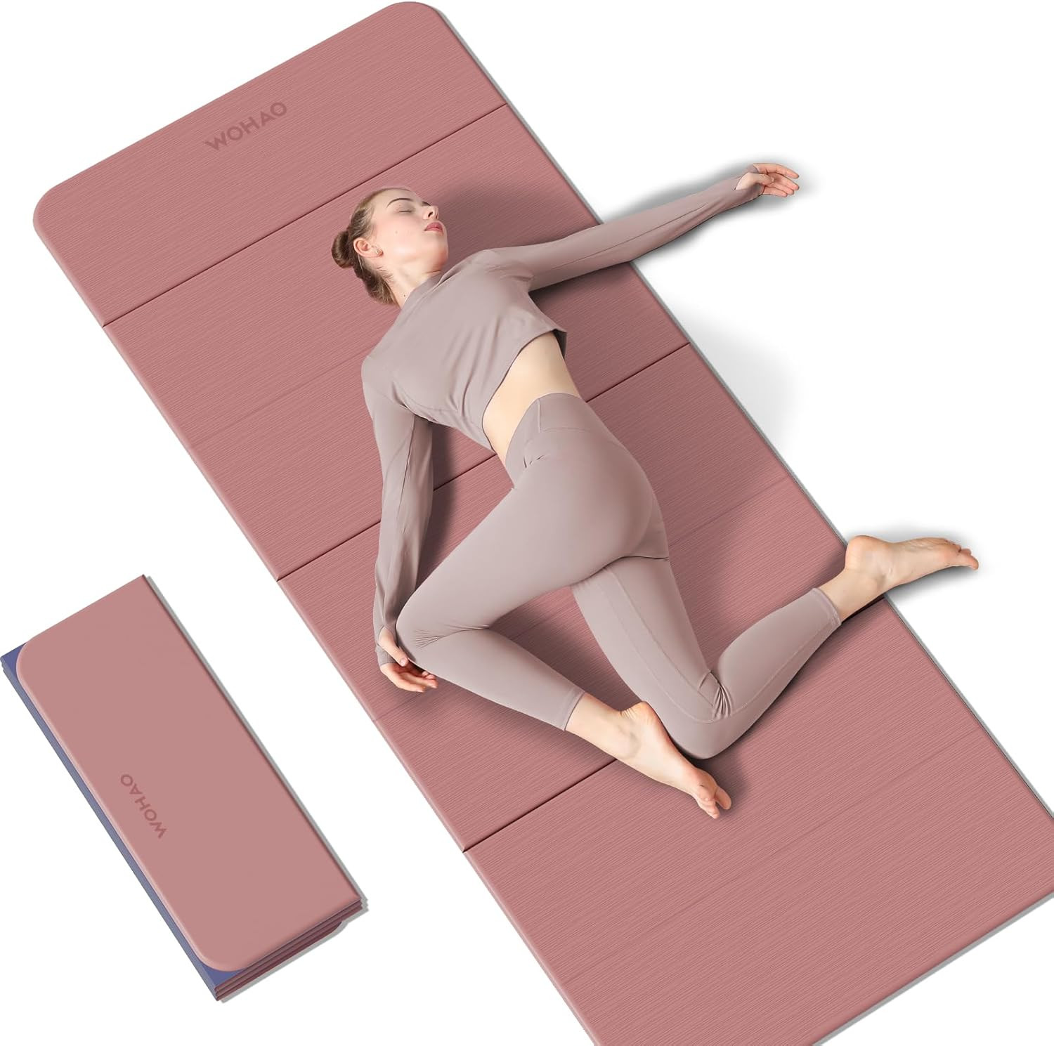 7-Fold Yoga Mat 70″X24″ – 1/2 Inch Thick Folding Exercise Mat, Compact Non-Slip