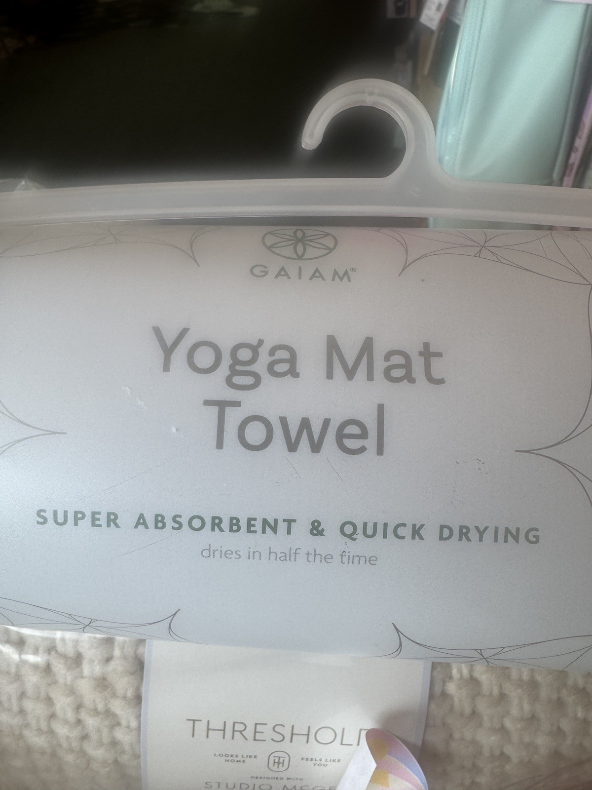 Gaiam Yoga Mat Towel Microfiber Mat-Sized Yoga Towel for Hot Yoga (68″ L x 24″ W