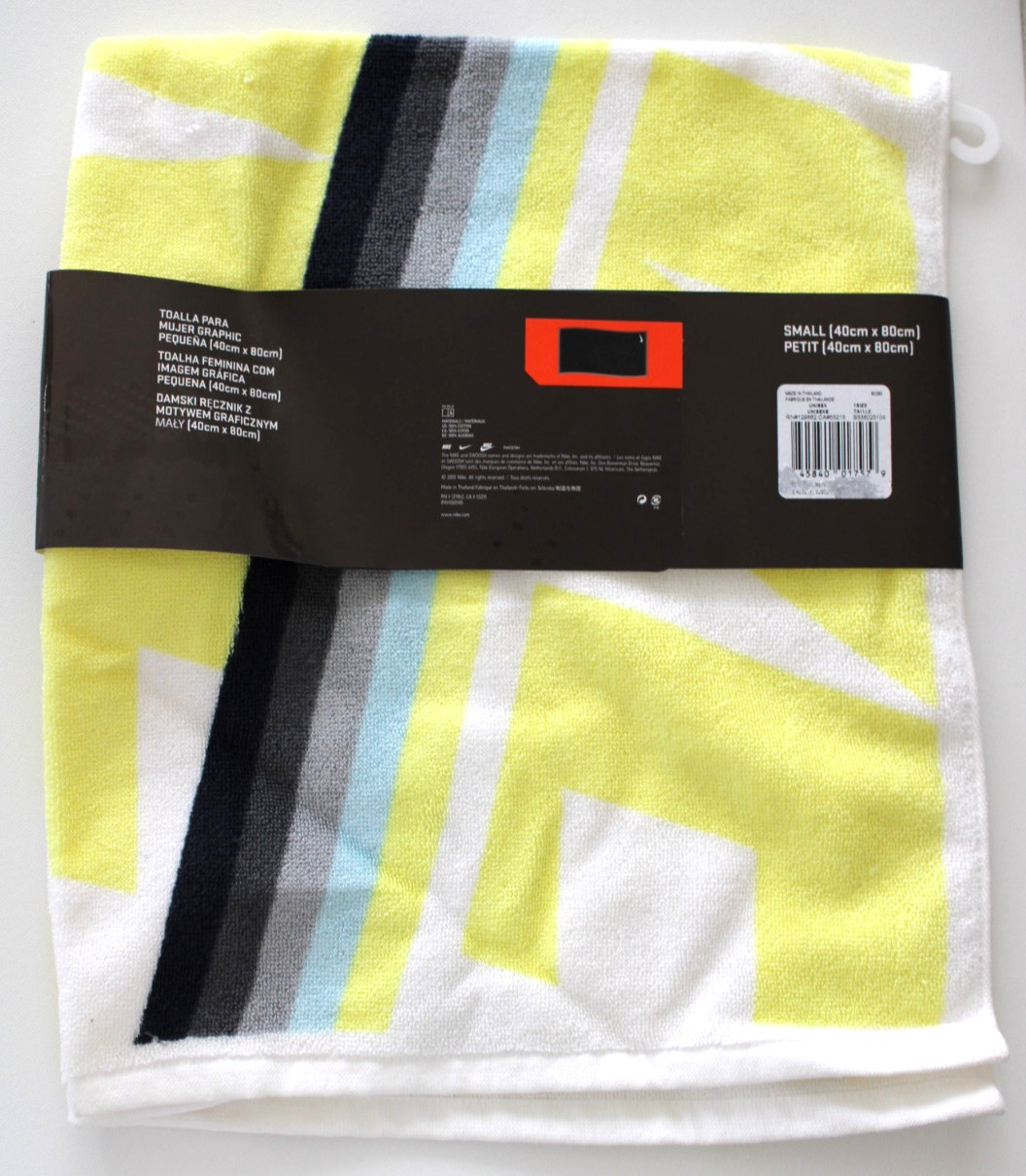 Nike Women’s Graphic Towel Terry 15″ x 31″ White/Yellow/Black