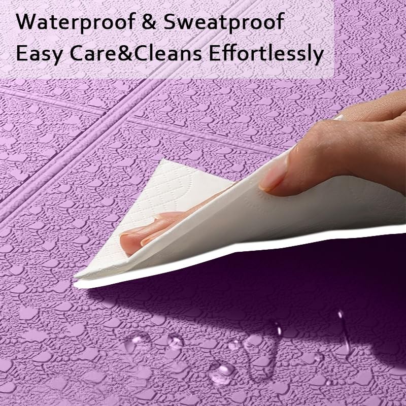 Foldable Camping Mat & Travel Exercise Pad – Waterproof TPE Outdoor Mat for H…