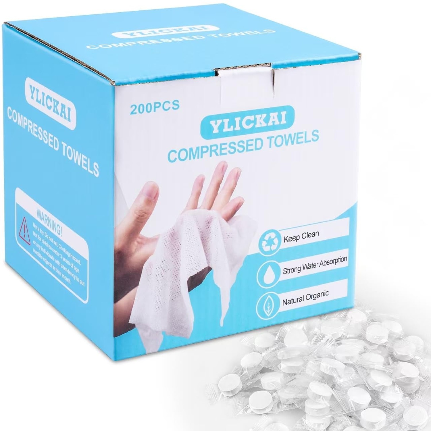 200 PCS Compressed Towel, Disposable Thicker Portable Towels, Camping Wet Com…