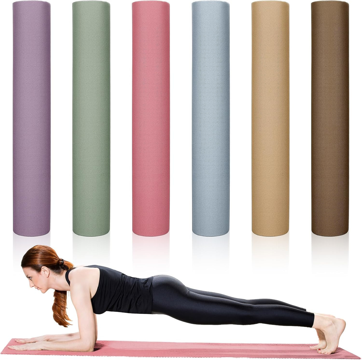 6 Pack Yoga Mats Bulk 68 X 24 Inches Non Slip Exercise Yoga Mat 4 Mm Thick anti