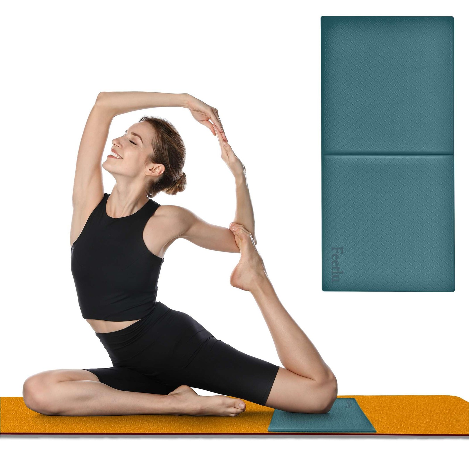 Feetlu Cushioned Yoga Knee Pad – 24” x 12” x 1/2” ExtraThick Support for Work…