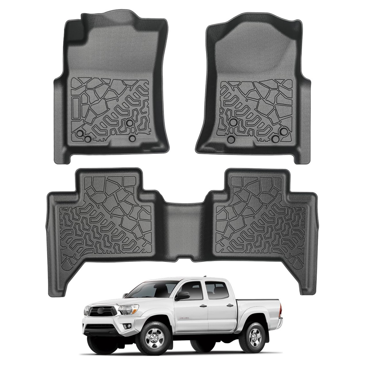 eAuto Life Car Floor Mats for Toyota Tacoma Double Cab 2005-2015 TPE Material…
