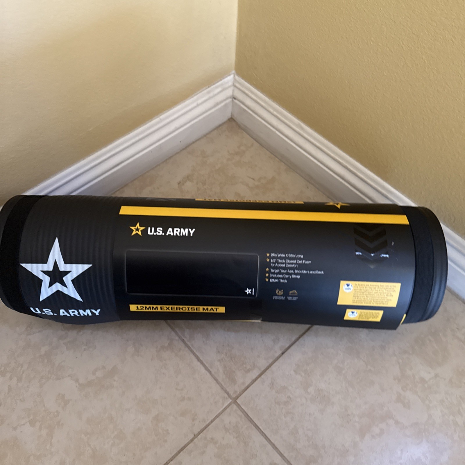 US Army 12mm Exercise Mat Yoga Mat 24in Wide 71in Long