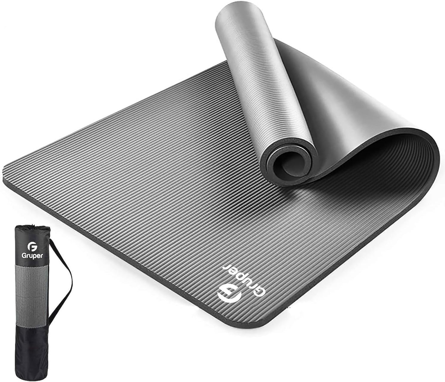Yoga Mat Non Slip Extra Thick,72″Lx32″W x 0.6″TH,Anti-Tear w/Carrying Strap&Bag