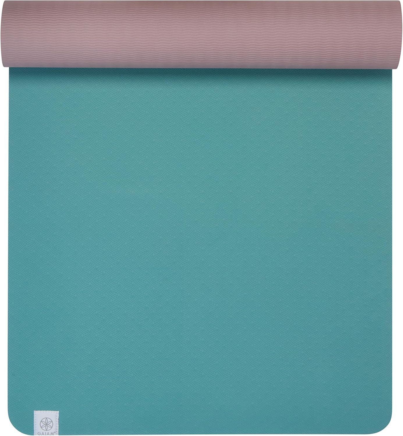 Gaiam TPE Yoga Mat — 6Mm Thick, Dual-Texture Non-Slip Surface, Sweat-Resistant &