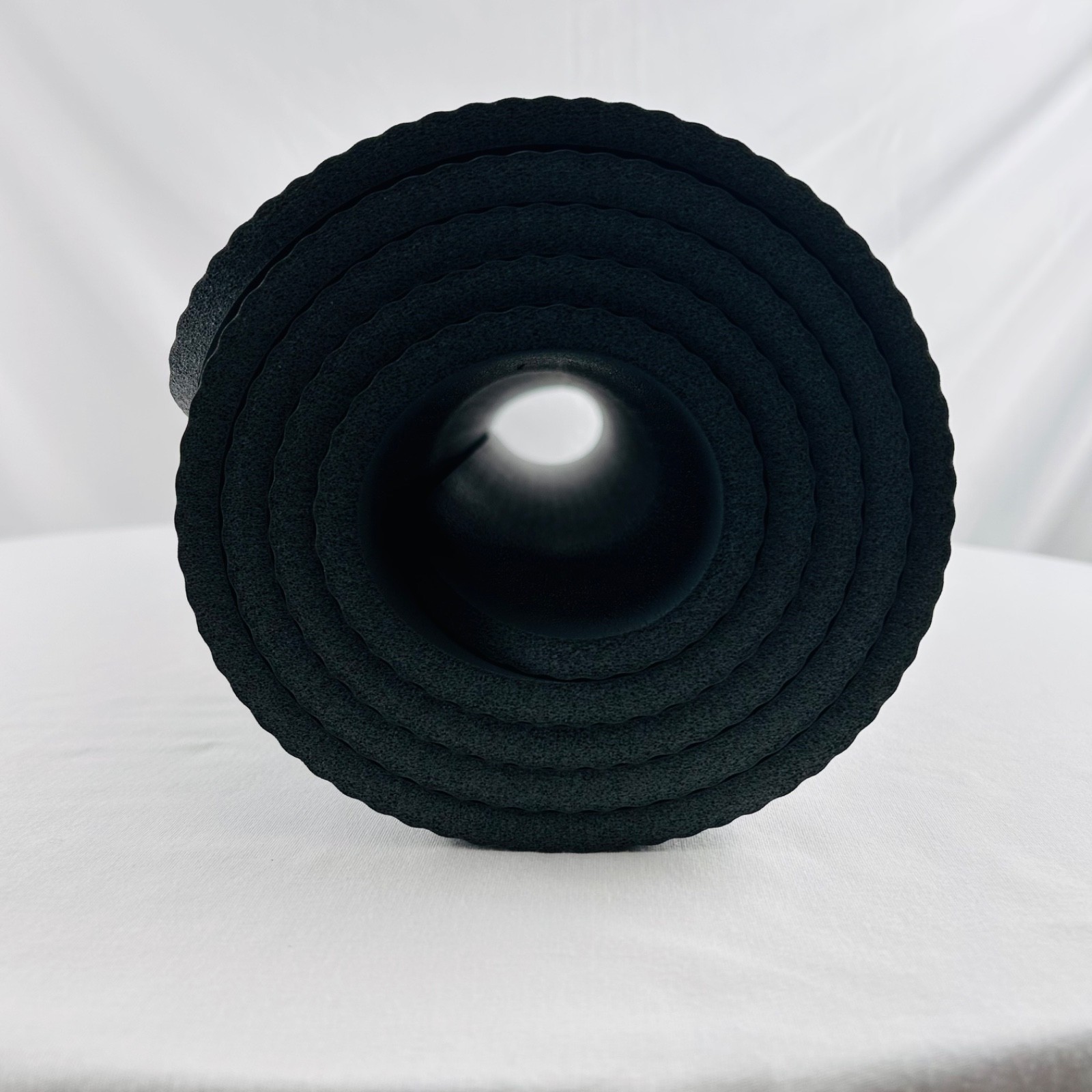 Gaiam Essentials Thick Yoga Mat w/ Easy-Cinch Carry Strap Gray Exercise Fitness
