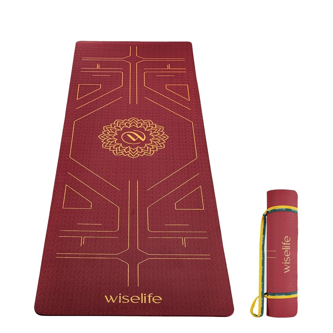 Yoga Mat Sleek Yoga mediation Strap Non-Slip Textured Extra Wide & 6MM