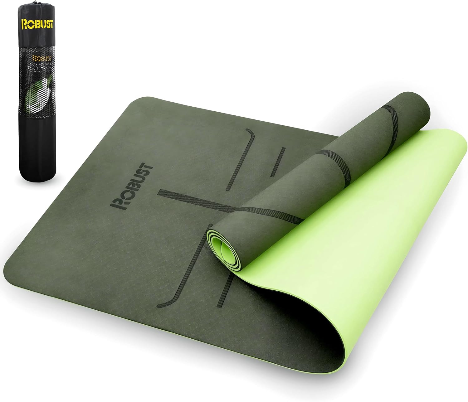 Extra Thick Yoga Mat 1/4 & 1/3 & 2/5 Inch – Non Slip Exercise Mat with Alignment