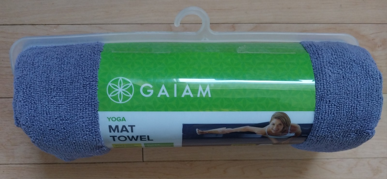 GAIAM YOGA MICROFIBER MAT TOWEL 24”x68” HERON LILAC