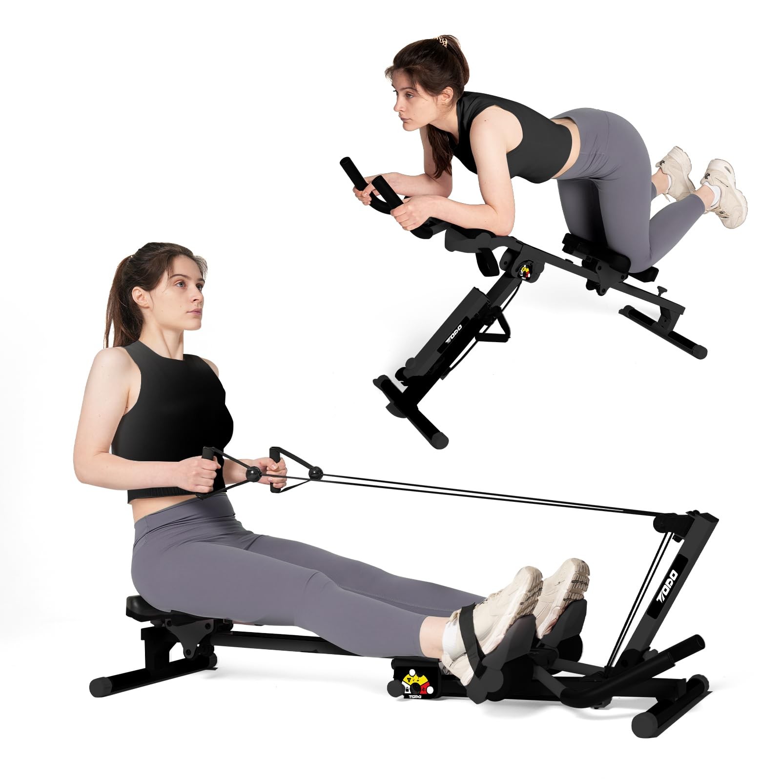 3 in 1 Rowing Machine for Home, Multifunctional Rowing Machine with 2 Intensity…