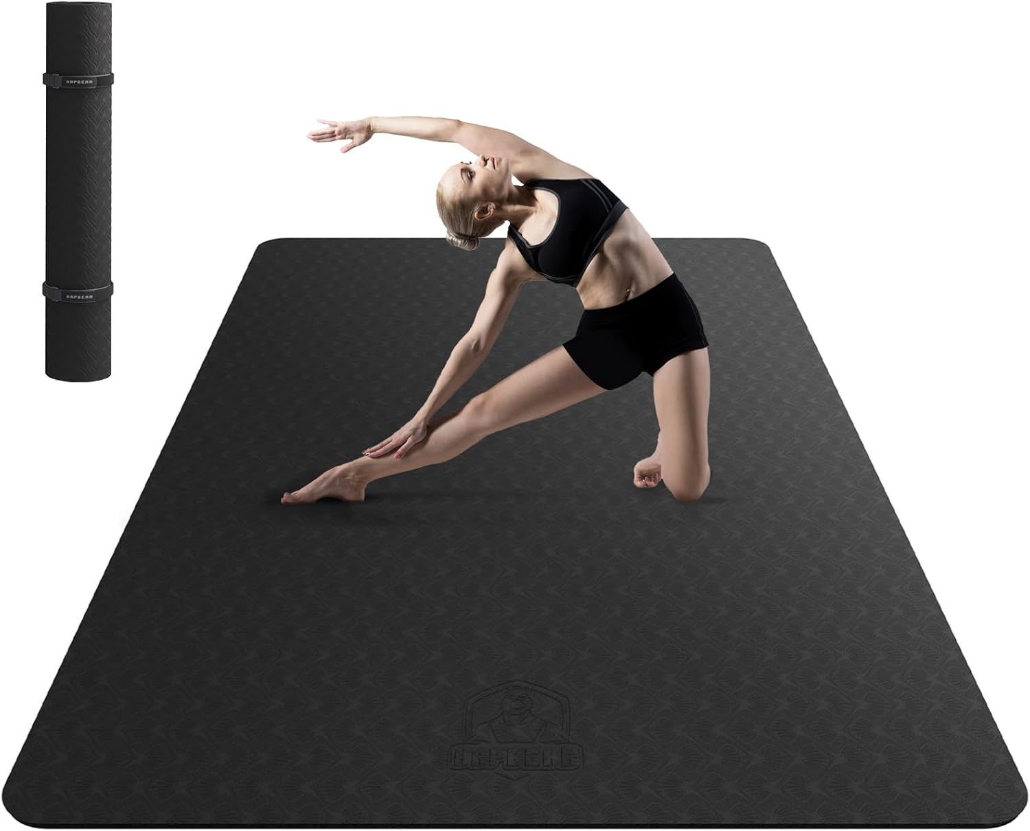Extra Large Yoga Mat – 72″X48″X6Mm (1/4 Inch), Non-Slip, Durable, Thick Wide Exe