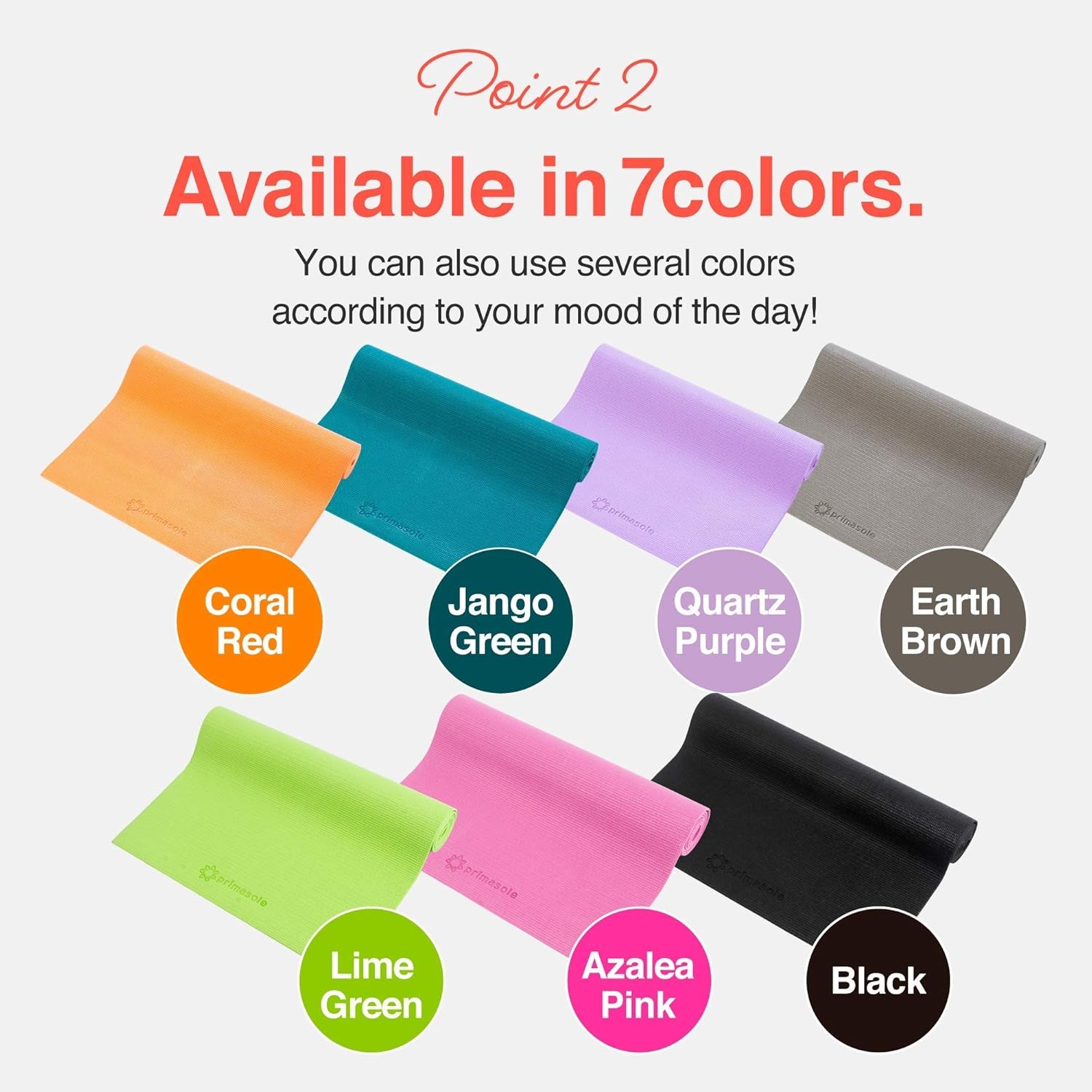 Yoga Mat Non-Slip Exercise Fitness Pilates Mat w/ Carry Strap Home Gym Purple