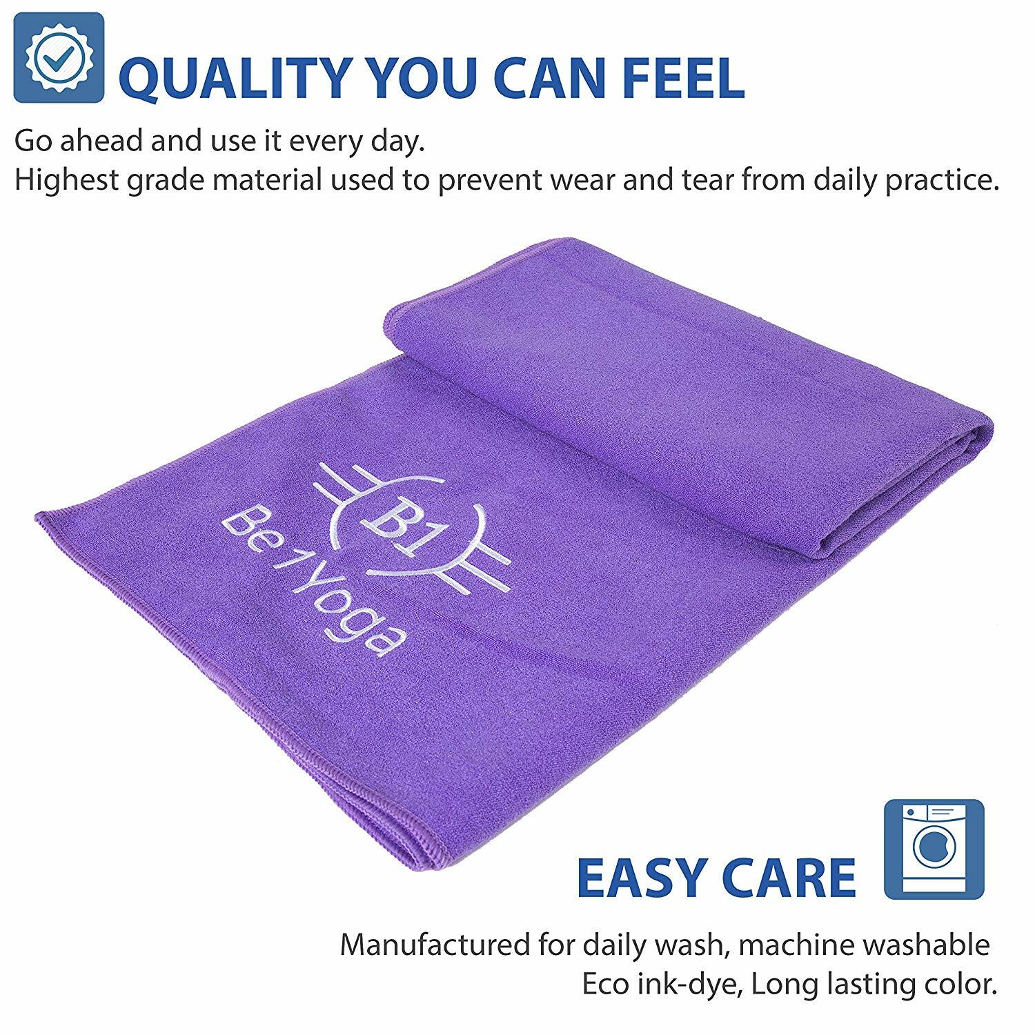 Be1Yoga Serviette de yoga, 183 cm x 61 cm, serviette de yoga chaude, serviette