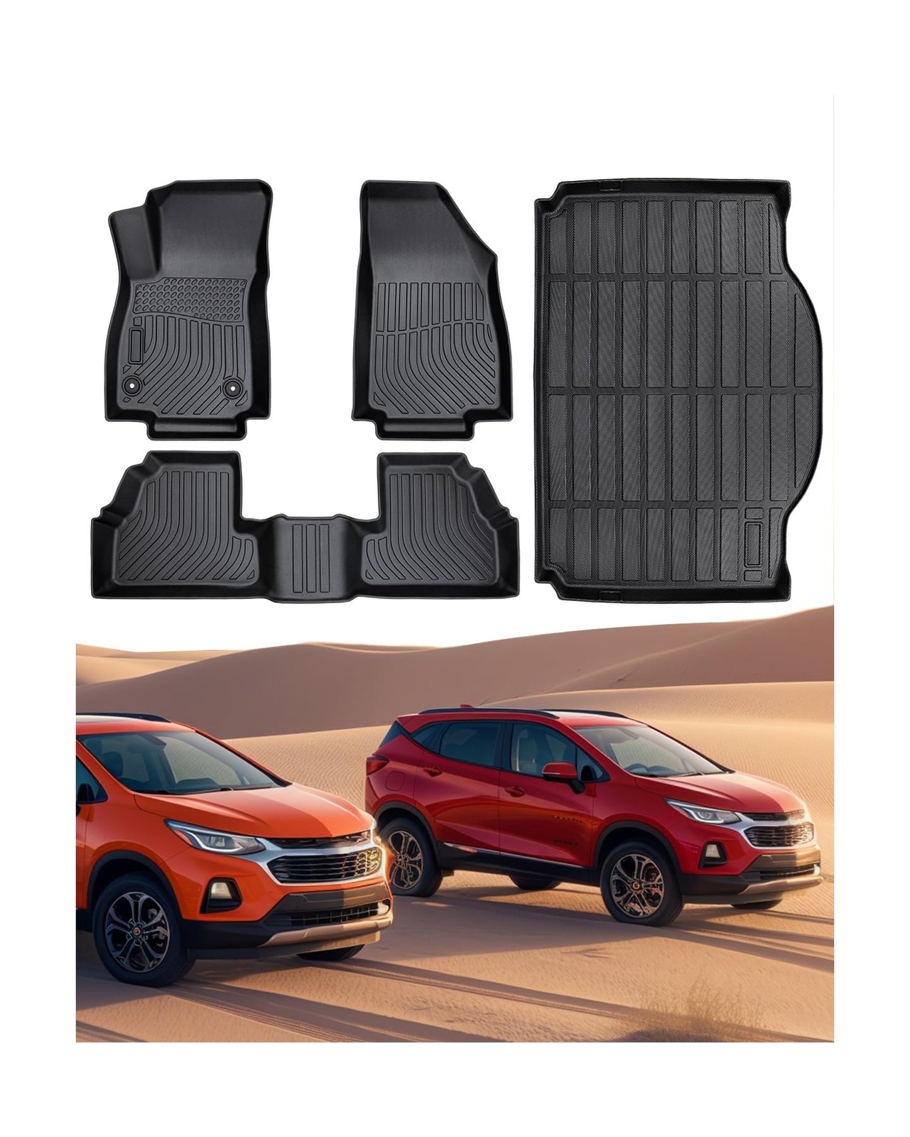 All Weather Floor Mats Full Set for Chevy Trax 2014-2023 for Buick Encore 201…
