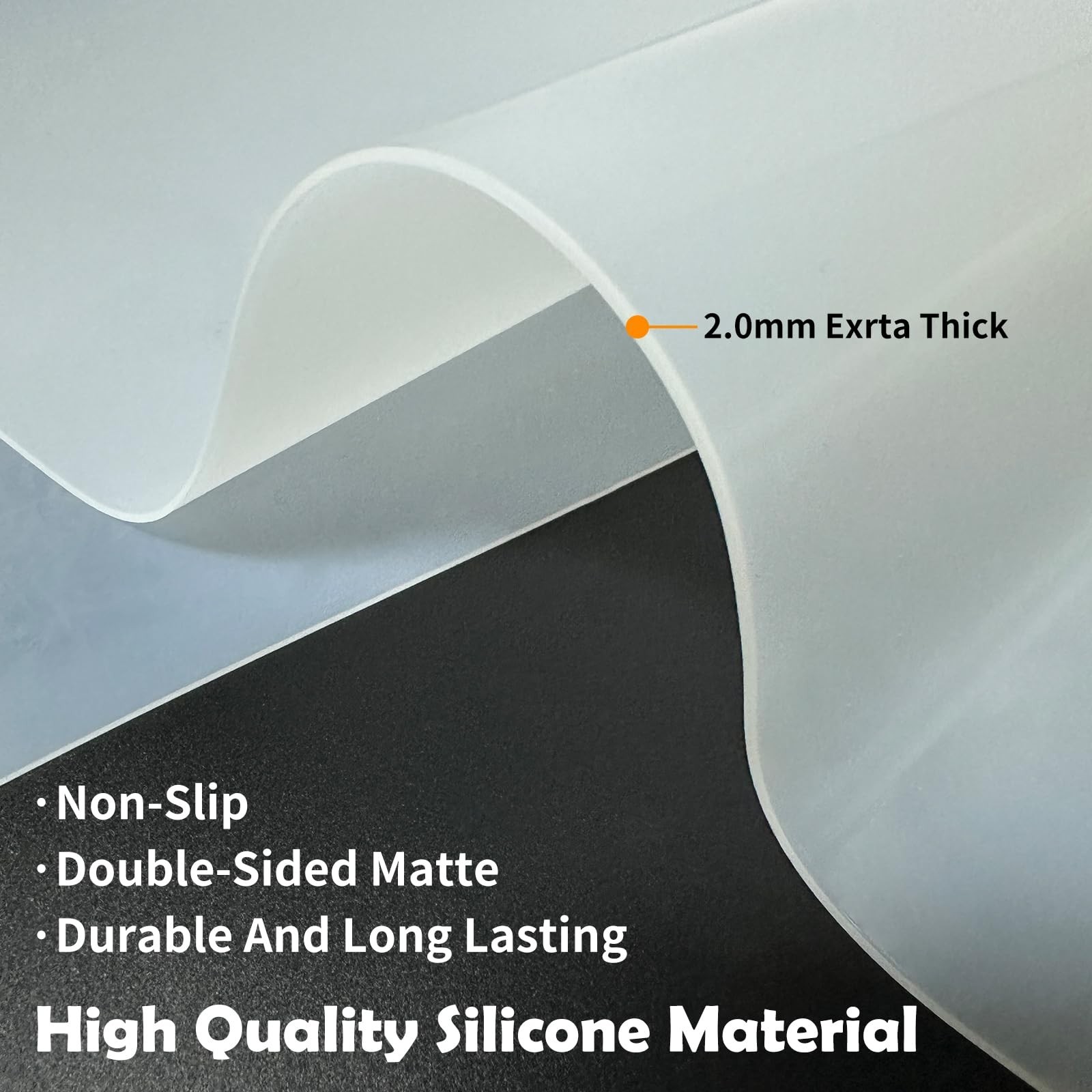 2 Pack Silicone Mats, 35.4″x23.6″ Silicone Mats for Kitchen Counter, 2MM Thic…