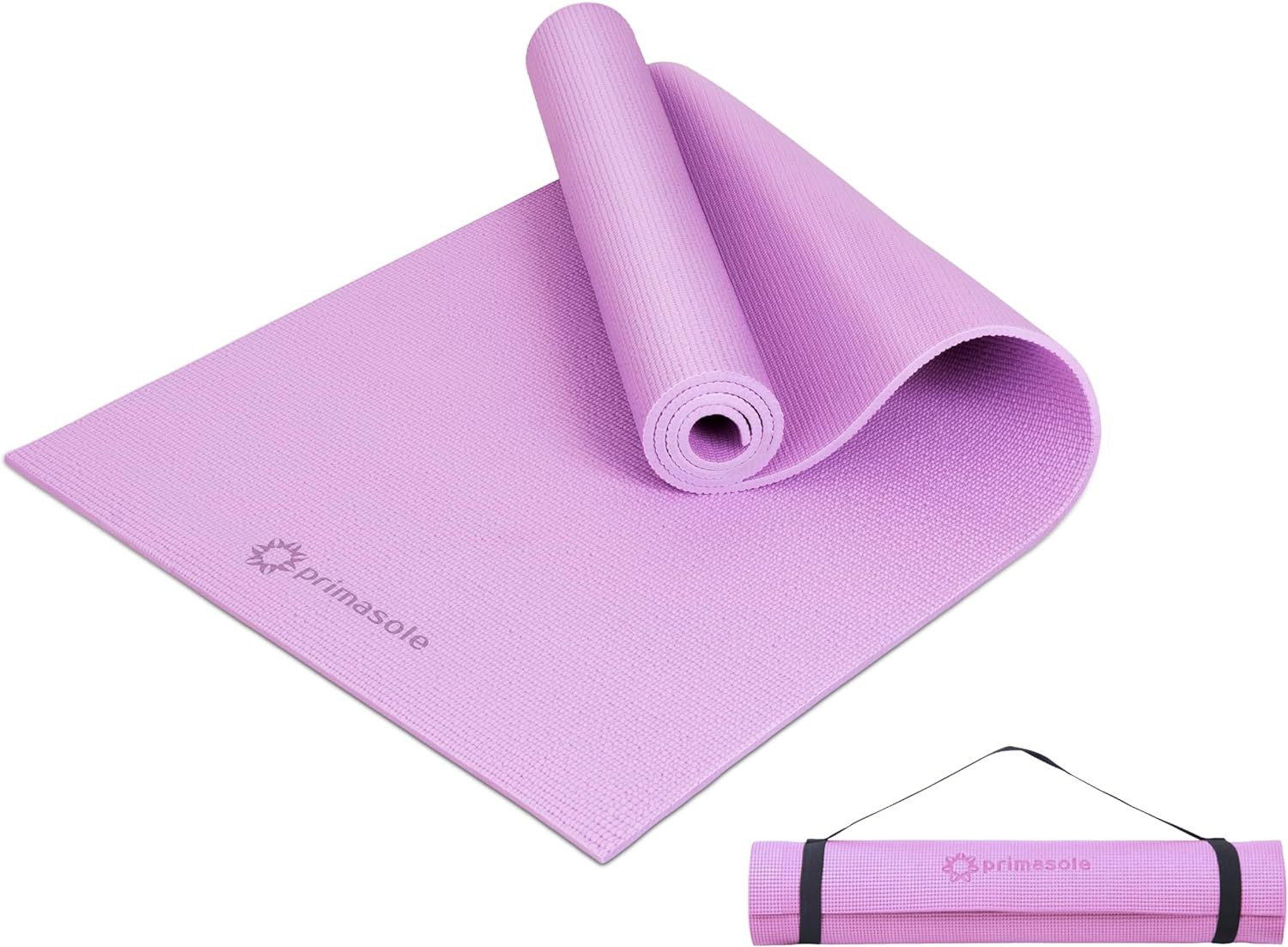 Yoga Mat Non-Slip Exercise Fitness Pilates Mat w/ Carry Strap Home Gym Purple